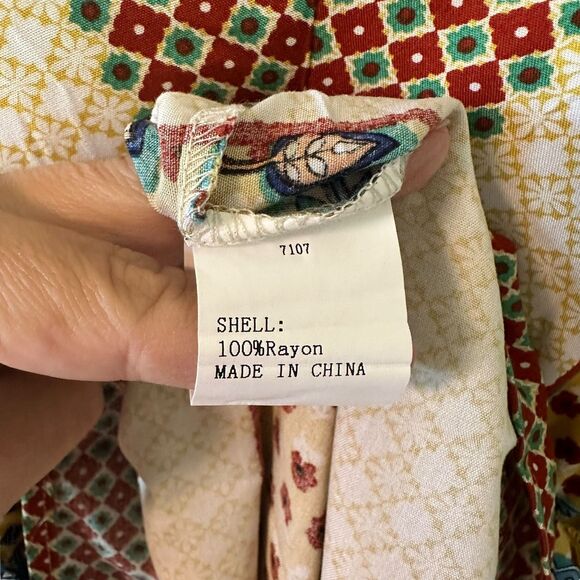 BTFBM Bohemian Colorful Floral Boho Chic Babydoll Dress Size L NWT - Picture 6 of 9